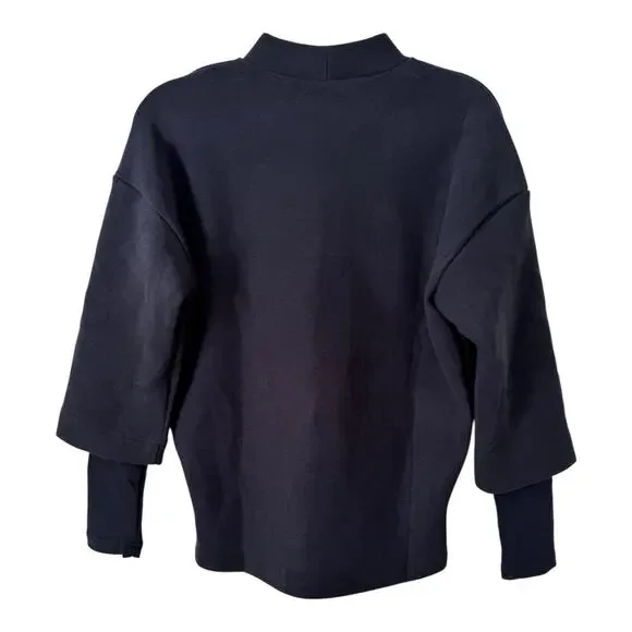 NWT OGL FuzzLuxe Mockneck Sleeve Warmer Top Black Women’s Size Medium - Picture 3 of 7